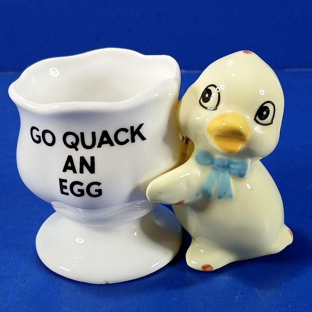 Go Quack An Egg Baby Chick Egg Cup Holder Bone China England Easter